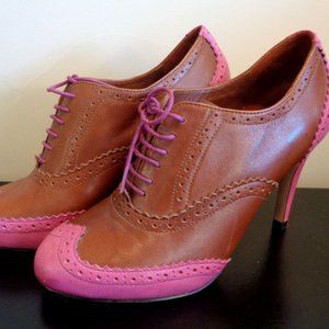 Cole Haan NikeAir Lucinda Oxford Brown & Pink Women's Pumps -- Size 5.5B